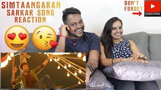 Simtaangaran Song Reaction  Malaysian Indian Couple  Sarkar  Thalapathy Vijay [upl. by Tilford]