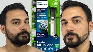 Beard Trimming  Philips Norelco Multigroom 7000  Model MG7750 [upl. by Ailehpo]