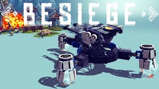 Besiege  Futuristic Hover Tank Real Grappling Hook amp The Best Helicopter  Besiege Best Creations [upl. by Adnimra370]