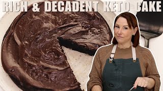 Keto Flourless Chocolate Cake [upl. by Ahsiam802]