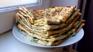 Gözleme Tarifi  Fladenbrote mit Spinatfüllung  spinach  turkish RezeptRecipe [upl. by Ennywg]