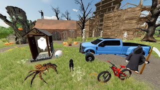 Searching Scary Abandoned Castle for Clues  Farming Simulator 22 [upl. by Ferrel]