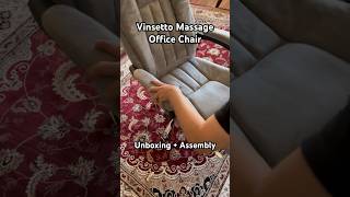 Vinsetto Massage Office Chair Unboxing  Assembly shorts unboxing asmr assembly massagechair [upl. by Leikeze]