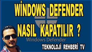 Windows Defender Güvenlik Duvarı Nasıl Kapatılır [upl. by Harrat]