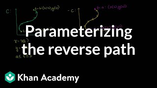 Parametrization of a reverse path  Khan Academy [upl. by Hare]