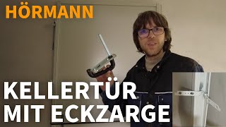 🟠 Montage Hörmann Kellertür mit Stahl Eckzarge in Ziegel und Holz Feuerschutztür H85 [upl. by Dianna]