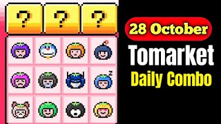 Tomarket airdrop combo 28 October  Tomarket Daily Combo Today [upl. by Herold569]