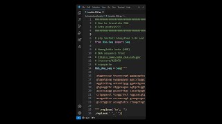 How to translate DNA into protein python [upl. by Rachele]
