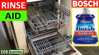 How to add Rinse Aid to a Bosch Dishwasher for Sparkling Glasses Plates and Cutlery [upl. by Tiena]