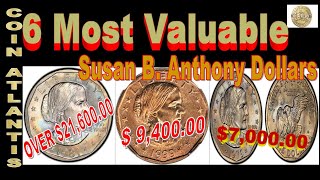 6 Most Valuable Susan B Anthony DollarsOVER 2160000 [upl. by Jaimie38]