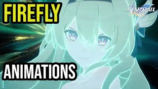 Honkai Star Rail  Firefly Animations amp Upgrade Materials [upl. by Gorrono]