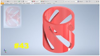 Tutorial Autodesk Inventor Envolver Boceto en la Superficie Emboss Wrap Ejercicio 43 CAD ⚙⚙🔩👍 [upl. by Redienhcs]