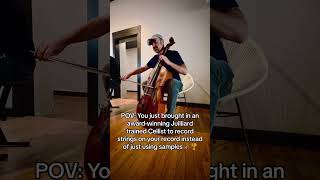 POV You just brought in an awardwinning Juilliard trained Cellist to record strings on your record [upl. by Drofwarc]