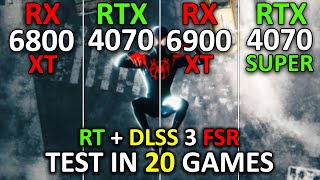 RX 6800 XT vs RTX 4070 vs RX 6900 XT vs RTX 4070 SUPER  Test in 20 Games  1440p  2024 [upl. by Irpac]