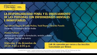 La responsabilidad penal y enjuiciamiento de las personas con enfermedades mentales e inimputables [upl. by Giardap622]