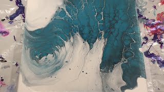 121 Acrylic Straight Pour w Craftsmart Metallic Paints  No Silicone [upl. by Ethelyn]