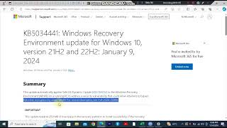 Exploring KB5034441 Windows Recovery Environment Update for Windows 10 BitLocker January 2024 [upl. by Hurty]