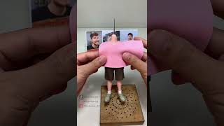 Clay Sculpture ：The Process of Creating a Clay Sculpture of MrBeast [upl. by Pizor794]