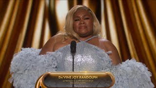 DaVine Joy Randolph Best supporting actress speech for Holdovers OSCARS 2024 Academy Awards [upl. by Cecilia]