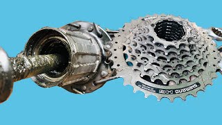 How To Repair Cassette Shimano 8 Speeds and Service Rear Hub Mtb [upl. by Aliuqa]