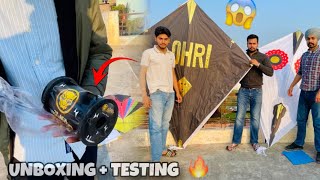 UNBOXING  TESTING 🔥Black panther🔥NEW gattu😍 flying big kites 🪁 desi patangbaazi😍monokite🔥 [upl. by Giesser146]