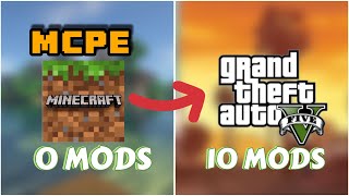 I Install Top 10 Mods To Convert MCPE Into GTA 5 [upl. by Crescantia]