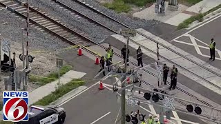 Brightline train strikes kills pedestrian in Melbourne [upl. by Mcginnis813]