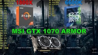 Ryzen 7 1800X vs Intel Core i5 6600K 8 Games Tested GTX 1070 OC [upl. by Nesahc]