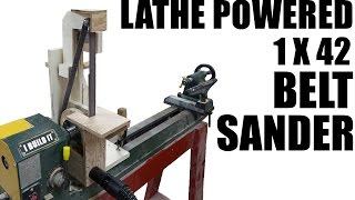 Making The Lathe Powered Belt Sander [upl. by Enogitna]