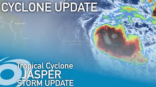 Category 3 Severe Tropical Cyclone Jasper Threatening Cairns With a Severe Tropical Cyclone Landfall [upl. by Aienahs]