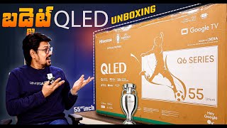 Hisense Q6N Series 55inch 4K QLED Google TV 🔥 Unboxing amp initial impressions  in Telugu [upl. by Sib]