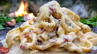 Best Carbonara Ever  Cooking in the Forest [upl. by Oeflein517]