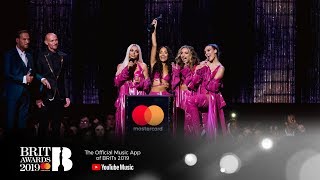 Woman Like Me by Little Mix wins British Artist Video of the Year  The BRIT Awards 2019 [upl. by Reinert532]