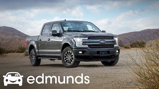 2018 Ford F150 Lariat 4WD Crew Cab Review  Track Test  Edmunds [upl. by Seugirdor]