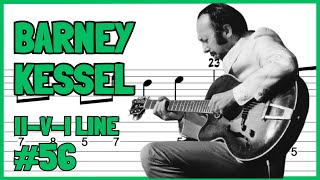 251 Lick 56 with sheet musictabs in F major Barney Kessel [upl. by Ahsinar285]