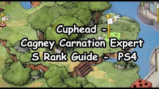 Cuphead  Cagney Carnation Expert S Rank Guide  PS4 [upl. by Idnod929]