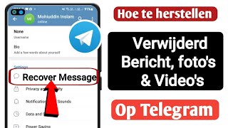 Hoe verwijderde Telegramchats berichten afbeeldingen en videos te herstellen 2024 [upl. by Letty58]