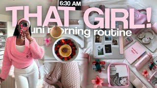 6 AM quotTHAT GIRLquot uni morning routine 2024 💐 productive study tips  morning habits  college vlog [upl. by Allard]