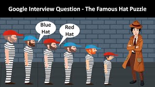 3 Google Interview Riddles  Interview Puzzles  Hard Puzzles  Prisoner Hat Puzzle Problem [upl. by Wendell]