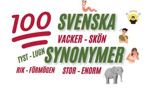 100 Svenska Synonymer Med TextBild Och Tal [upl. by Joon342]