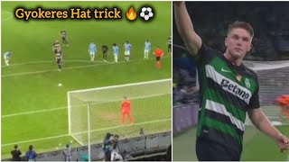 Viktor Gyökeres Hat trick Vs Man City  Sporting 41 Man City Highlights [upl. by Antoinette]