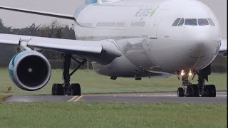 Aer Lingus A330 damages taxiway light  16th March 2024 [upl. by Llywellyn640]