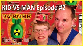 Kid vs Man  Da Bomb Ghost Pepper peanuts battle  Episode 2 Crude Brothers [upl. by Etteluap]