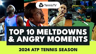 Top 10 ATP Tennis Meltdowns amp Angry Moments in 2024 [upl. by Anaet]