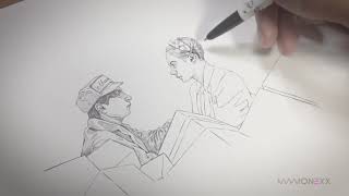 MMMMONEXX Drawing Movie The Grand Budapest Hotel [upl. by Hagile]