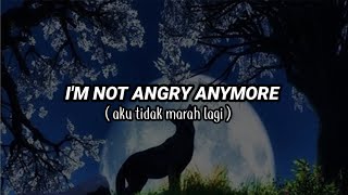 IM NOT ANGRY ANYMORE  Lyrics  terjemahan [upl. by Waiter]