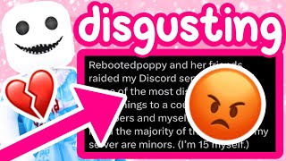 REBOOTEDPOPPY IS DISGUSTING EXPOSED ROBLOX NEWSDRAMARANT [upl. by Reifnnej]