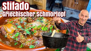 Stifado  der griechische Schmortopf  Westmünsterland BBQ [upl. by Ordisy]