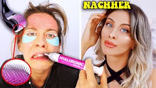 Ich teste EXTREME BEAUTY EINGRIFFE Zuhause Glow up Transformation [upl. by Dino]