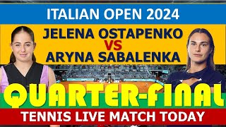 Jelena Ostapenko vs Aryna Sabalenka  WTA Rome 2024 [upl. by Winshell927]